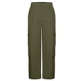 thumbnail image 6 of RUTAYY Women's Cargo Pants Solid Color Stretch Casual with Zipper Pocket Daily Wear Comfortable Breathable Elegant Chic Trousers, 6 of 6