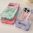 thumbnail image 4 of for iPhone Case,Cute Skin Touch Gradient 3D Butterfly Kickstand Shockproof Phone Case (Green,iPhone 13 Pro Max), 4 of 5