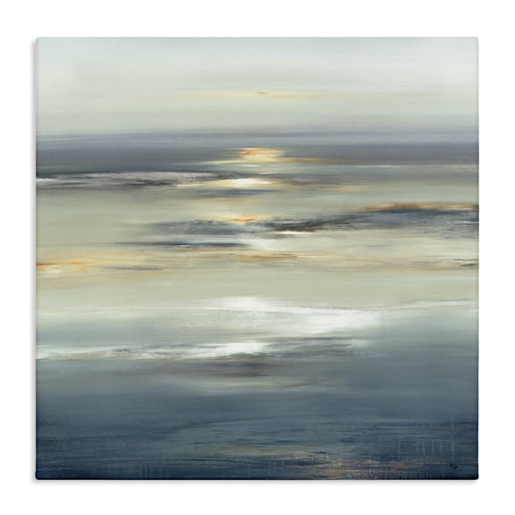 Stupell Industries Contemporary Abstract Tranquil Nautical Sunrise Canvas Art, 17 x 17, by Lisa Ridgers