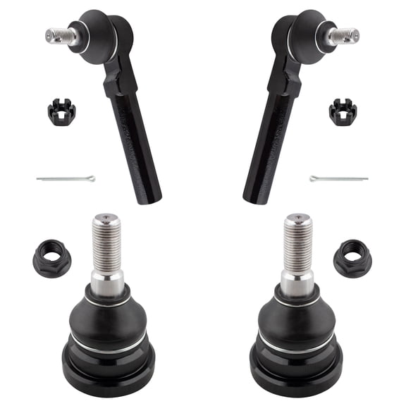 BOXI (Set of 4) Front Lower Ball Joints   Outer Tie Rod Ends Fit for Ford Mustang 1994 1995 1996 1997 1998 1999 2000 2001 2002 2003 2004 Not for SVT Models/Replaces K8661 ES3184