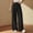 *Black, variant on Women's Linen Elastic Waist Pant with Drawstring And Pockets,Casual Loose Wide Leg Pant Sky Blue,Womens Plus XL
