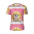 thumbnail image 5 of Wukai A Funny Cat Print Men's Short-Sleeved Mesh T-Shirt,Quick-Dry Short Sleeve Workout T-Shirt-3X-Large, 5 of 8