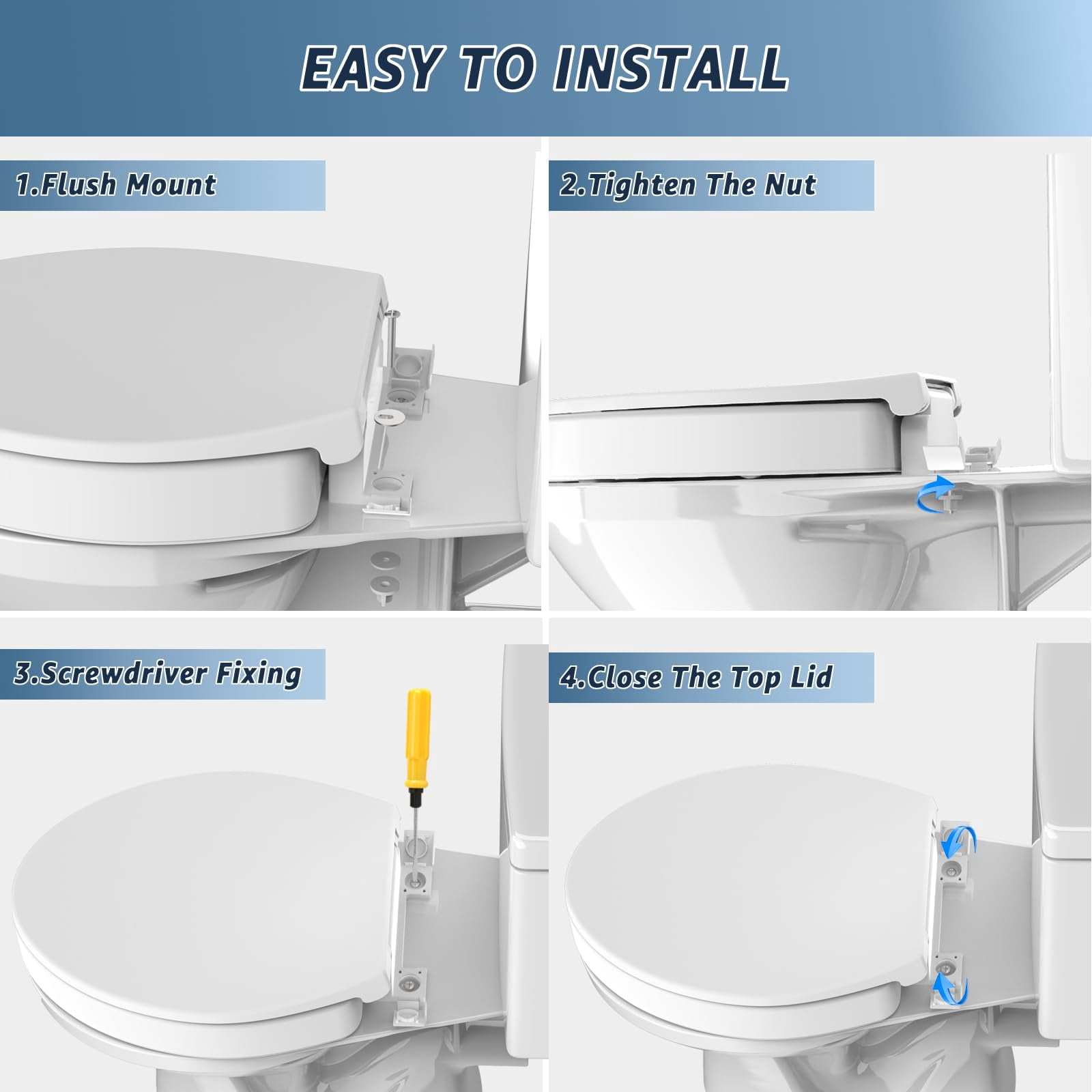 Raised Toilet Seat Elongated 18.5'' For Seniors - Soft Close  Quick Release & Connect Sturdy Pp Material Won't Loosen Ideal Mobility White