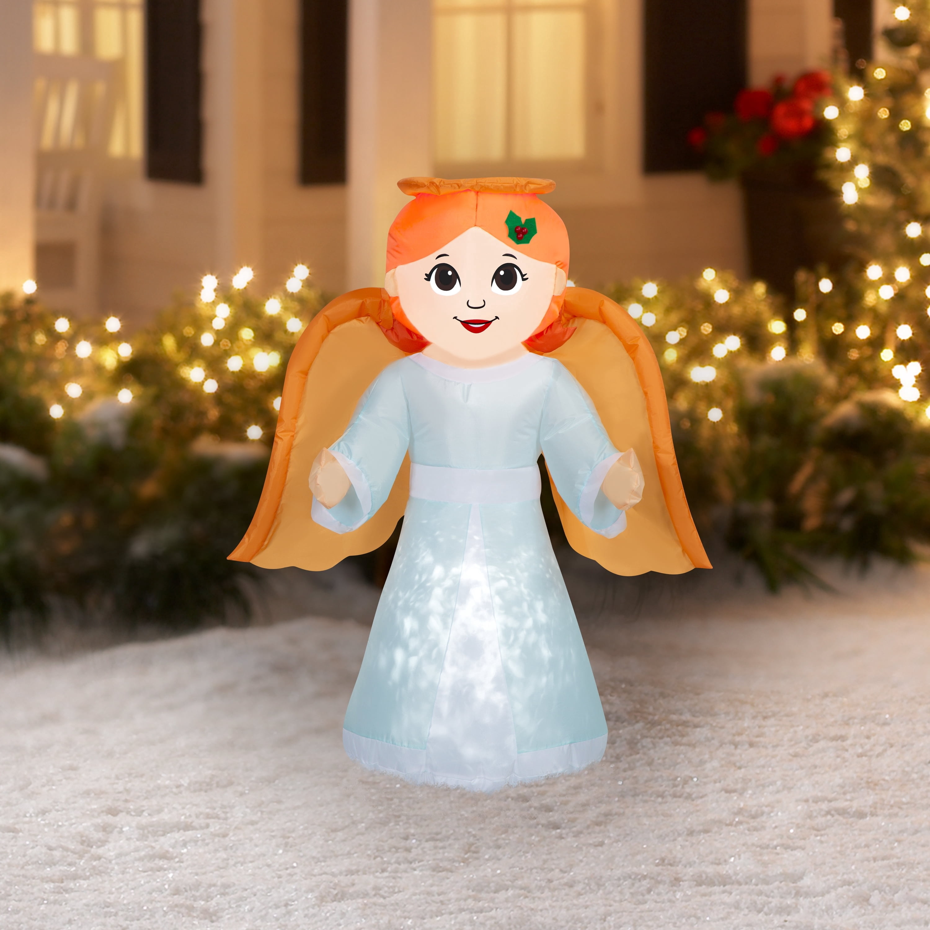 Multicolor Angel Christmas Airblown Yard Inflatable, 3.5', by Holiday Time