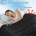 thumbnail image 3 of Solid Black Cooling Blanket,Lightweight Breathable Summer Throw Blanket with Double Sided Cold Effect,Retro Minimalism Abstract Denim Texture Picnic Blankets Bed Sheet for Hot Sleepers 30"x40", 3 of 8