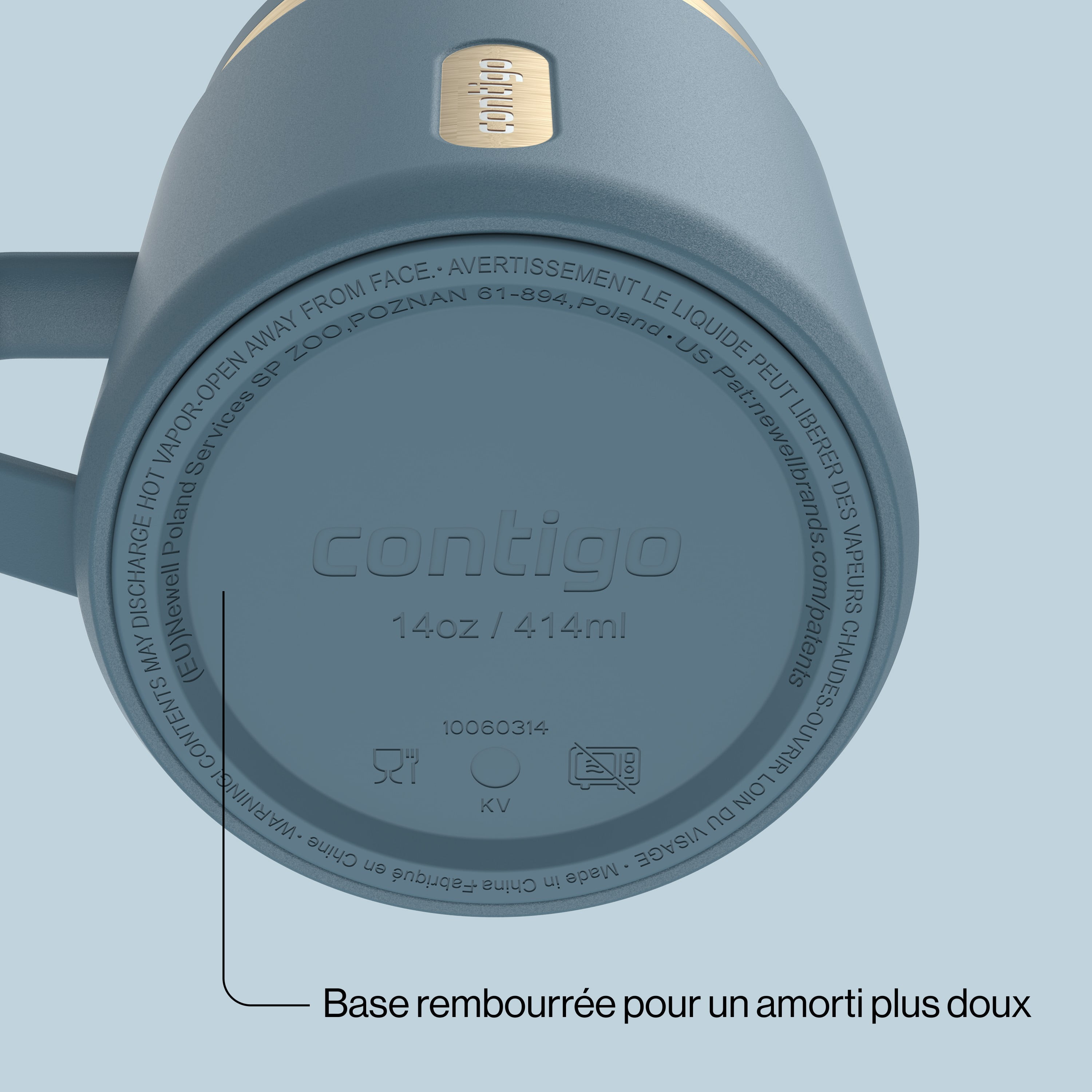 Contigo SnapSeal Insulated Stainless Steel Travel Coffee/Tea Mug, 14 oz (414 ml) – Compact, Leak-Proof, BPA-Free, Lead-Free, Dishwasher Safe
