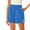 Blue, variant on Seductiva Beige Clothing Shorts for Women Womens Summer High Waist Shorts Zippered Wrap Hem Wide Leg Shorts Relaxed Fit Casual