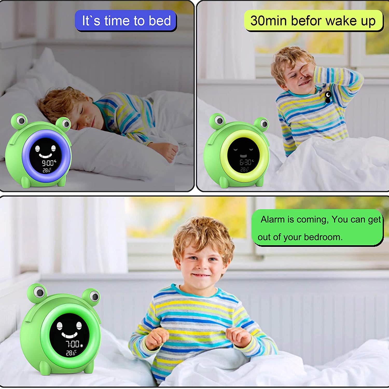 Alarm Clock for Kids , Kids Alarm Clock with Night Light ,Nap Timer