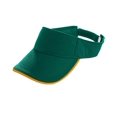 thumbnail image 2 of Youth Athletic Mesh Two-Color Visor Os Dark Green/Gold, 2 of 2