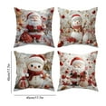 thumbnail image 3 of Set of 4 Merry Christmas Decorative Throw Pillow Covers Winter Holiday Xmas Velvet Pillow Cases Christmas Trees Socks Cushion Covers Outdoor Sofa and Home Decor Pillow Protectors, 17.7x17.7 Inch, 3 of 6