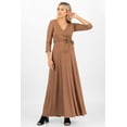 thumbnail image 2 of Maternity and Nursing Maxi Faux Wrap Dress with Adjustable Belt, 2 of 4