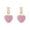 Pink, variant on Eosunjian 1 Pair Dangle Earrings Shiny Cubic Zirconia Sweet Geometric Anti-fade Decorative Birthday Gift Women Pink Fudge Love Pendant Stud Earrings Jewelry for Dating Pink