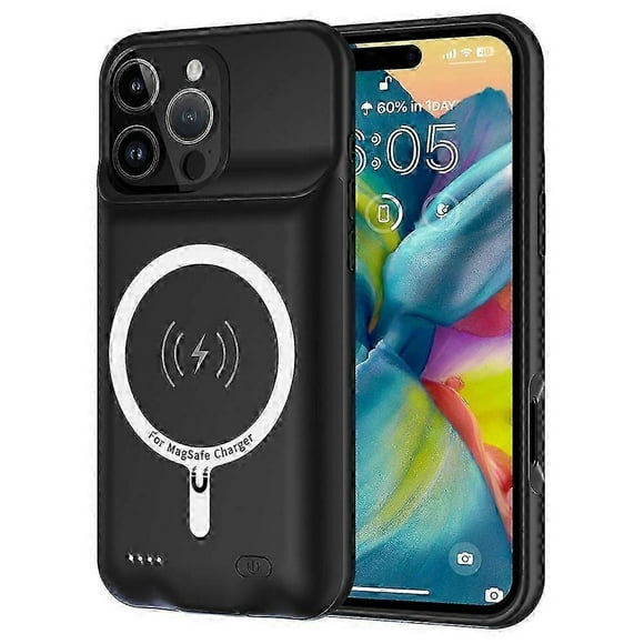 B19S For iPhone 16 Pro Max Portable Charger Case 7000mAh Power Bank Compatible with MagSafe