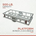 thumbnail image 2 of Ultra-Tow Aluminum Hitch Cargo Carrier, 49in.L x 22-1/2in.W x 8in.H, 500-Lb. Capacity, Silver, 2 of 6