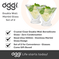 thumbnail image 3 of Double Wall Martini Glass 10oz / 300ml, Set of 2, 3 of 8