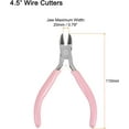 thumbnail image 2 of Wire Cutters 4.5 Inch Diagonal Cutting Side with Pink Plastic Handle for DIY Crafts Jewelry Making, 2 of 5
