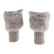 thumbnail image 1 of Botas De Punto Mullidas Manguitos Adornos Piel Calentador Piernas Mangas Calcetines - Gris claro, Única, 1 of 8