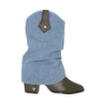thumbnail image 2 of Platonia|Bota Vaquera Cowboy Denim Verde Ivanna Mezclilla Desmontable Mujer, Bota Moderna Estilizada Cowboy, 2 of 5