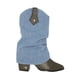 thumbnail image 2 of Platonia|Bota Vaquera Cowboy Denim Verde Ivanna Mezclilla Desmontable Mujer, Bota Moderna Estilizada Cowboy, 2 of 5