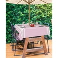 thumbnail image 3 of muroi Outdoor Tablecloth with Umbrella Hole, Farmhouse Pink White Stripe Rectangle Tables Waterproof Tabletop Collection for Patio, Garden, Picnic, Camping, Dining 60 x 84 inch, 3 of 6