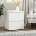 thumbnail image 5 of KULAGAGA 2-Drawer Nightstand, Accent or End Table with Storage Drawers, White, 5 of 7