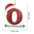 thumbnail image 3 of Dianli 26 Piece Christmas Tree Letter Ornaments with Santa Hats 8cm Acrylic DIY Holiday Decorations for Home Office Wall Wreath Stocking Personalized Xmas Pendant Set, 3 of 6
