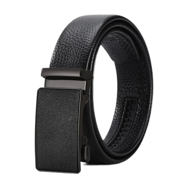 Cinturón de hombre jinwen Cinturón de negocios Cinturón de vestir ajustable Fiesta Boda Negro 125cm