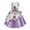 Purple, variant on Fesfesfes Children's Girl Dress Irregular Hemline Princess Skirt Printed Dress Kids Girls Bow Performance Suit