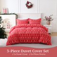 thumbnail image 4 of Juego de ropa de cama JSD Queen Red Christmas de microfibra, 3 piezas, 4 of 8