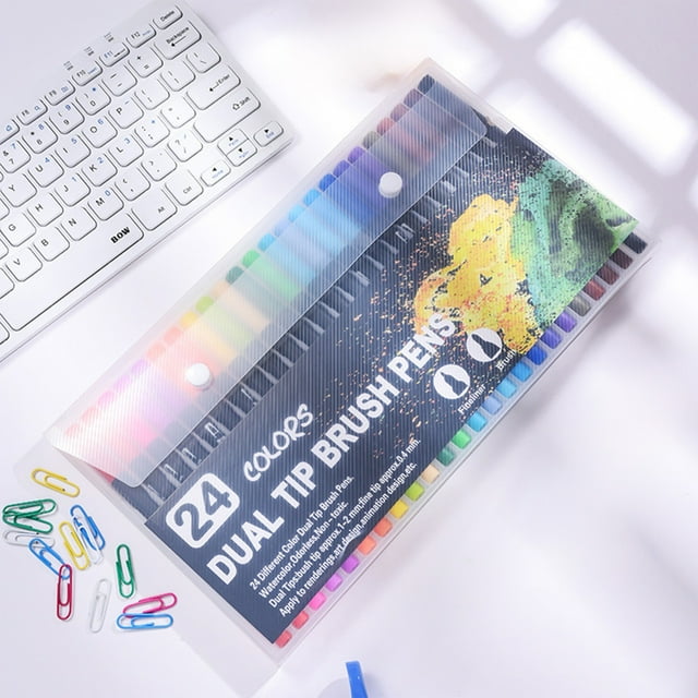 RXIRUCGD 120ml Large Capacity Double Ended Watercolor Pen Set For Children Washable Non Staining Colored Marker For Doodling And Cartoons Outlining