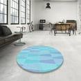 thumbnail image 4 of Ahgly Company Machine Washable Indoor Rectangle Transitional Midday Blue Area Rugs, 5' x 7', 4 of 7
