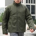 thumbnail image 2 of Sentmoon Mens Winter Coat Solid Color Long Sleeve Turtle Neck Jackets for Men Winter Oversized Zipper Windbreaker Men Clothing with Pockets Fall Delightful for Commuting and Bike Riding, 2 of 9