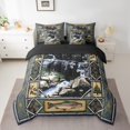 thumbnail image 2 of jejeloiu Safari Black Bear 7-Piece Twin Bedding Sets,Woodland Animals Bedding Comforter Set,Rustic Farmhouse Cabin Sheet Sets For Adults,Luxury Bedroom Decor Reversible, 2 of 8