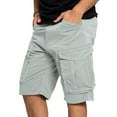 thumbnail image 3 of NOLDARES Men's 5 inch Inseam Shorts Pull-On Relaxed Fit Comfort Stretch Short Shorts with Pocket(Grey,3XL), 3 of 5