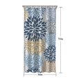 thumbnail image 5 of Blue Floral and Petal Pattern Shower Curtain 36"x72" ,Bathroom Decorative Shower Curtains Set with 12 Hooks,Modern Waterproof Washable Shower Curtain, 5 of 6