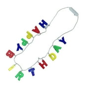 MARDI GRAS SPOT LED Happy Birthday Necklace (Each)