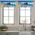 thumbnail image 3 of LALILO Kitchen Curtain Valance Beaches And Water Beach Beach Rod Pocket Window Curtain 52"x 18" Set of 2, 3 of 5