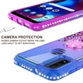 thumbnail image 3 of GW USA Case for Motorola Moto G Play 2023/Moto G Pure/Moto G Power 2022Case Ring Kickstand Liquid Quicksand Glitter Cute Phone Case Clear Cover for Girls Women - Purple/Blue, 3 of 5