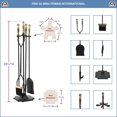 thumbnail image 3 of Minuteman International Concord 5pc Outils de Cheminée, Laiton Poli & Noir, 3 of 5