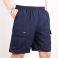 thumbnail image 4 of Shorts Men Cotton Pocket Zip Cargo Shorts Male Summer Casual Knee Length short, 4 of 4