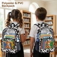 thumbnail image 3 of FKELYI 17 Inch Clear Backpack for Boys & Girls, Kids Backpack See Through Schoolbag Grunge Highland Cow Print Spacious Bookbag Travel Bags for Elementary Student, 3 of 7