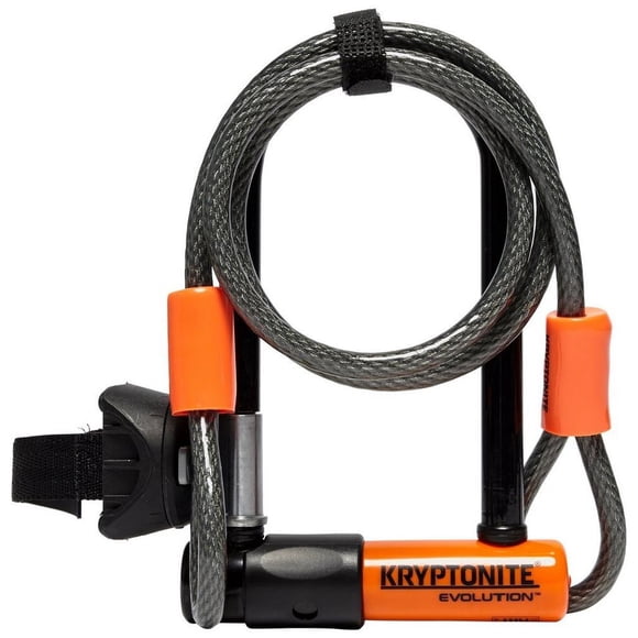 Bicicleta U-Lock Kryptonite Evolution Mini-7 con cable de 1,2 m