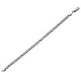 thumbnail image 3 of Stainless Steel Silver-Tone Mens Classic Cuban Link Chain Necklace Bracelet Set, 3 of 4