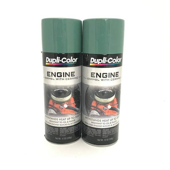 Duplicolor DE1618-2 PACK Engine Enamel with Ceramic Detroit Diesel Alpine Green - 12 oz
