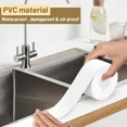thumbnail image 3 of Self Adhesive PVC Sealing Strip Tape for Bathroom Bath Toilet Kitchen Caulk Tape Waterproof Wall Sticker White Mold Proof Tapes, 3 of 7