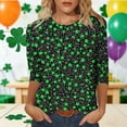 thumbnail image 2 of Blouses for Women Plus Size,St Patricks Day Shirts Women 2026 Tie Dye 3/4 Sleeve Irish Shamrock Casual Tees Clover Graphic Paddys Tops, 2 of 6
