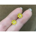 thumbnail image 3 of 18G Cute Daisy Flower Stud Cartilage Earrings for Women Girls 14K Gold Plated Stainless Steel Enameled Dainty Screw Back Studs Sleeper Tragus Post Hypoallergenic Piercing Body Jewelry, 3 of 10