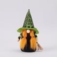 thumbnail image 6 of Halloween Witch Gnome Plush Decor,Spooky Orange Black Spider Web Witch Hats Swedish Tomte Elf Figurines for Tiered Tray Home Decor Halloween Decoration Gnomes Figurine Tabletop Ornament, 6 of 6