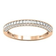 thumbnail image 2 of Dazzlingrock Collection IGI CERTIFIED Round White Diamond Wedding Enhancer Guard band for Women (0.40 ctw, Color I-J, Clarity I1-I2) in 18K Rose Gold, Size 8.5, 2 of 7