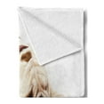 thumbnail image 2 of English Bulldog Soft Flannel Fleece Blanket, Sad and Tired Bulldog Laying down European Pure Breed Animal Photography, Cozy Plush for Indoor and Outdoor Use, 60" x 80", Cream Brown, by Ambesonne, 2 of 5